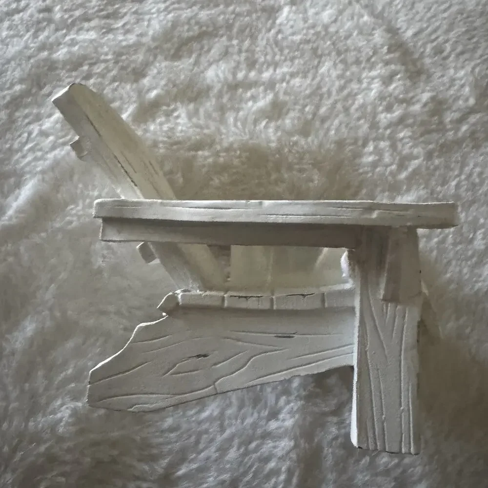 Yankee Candle White Distressed Adirondack Chair Tea Light Holder Beach Aesthetic